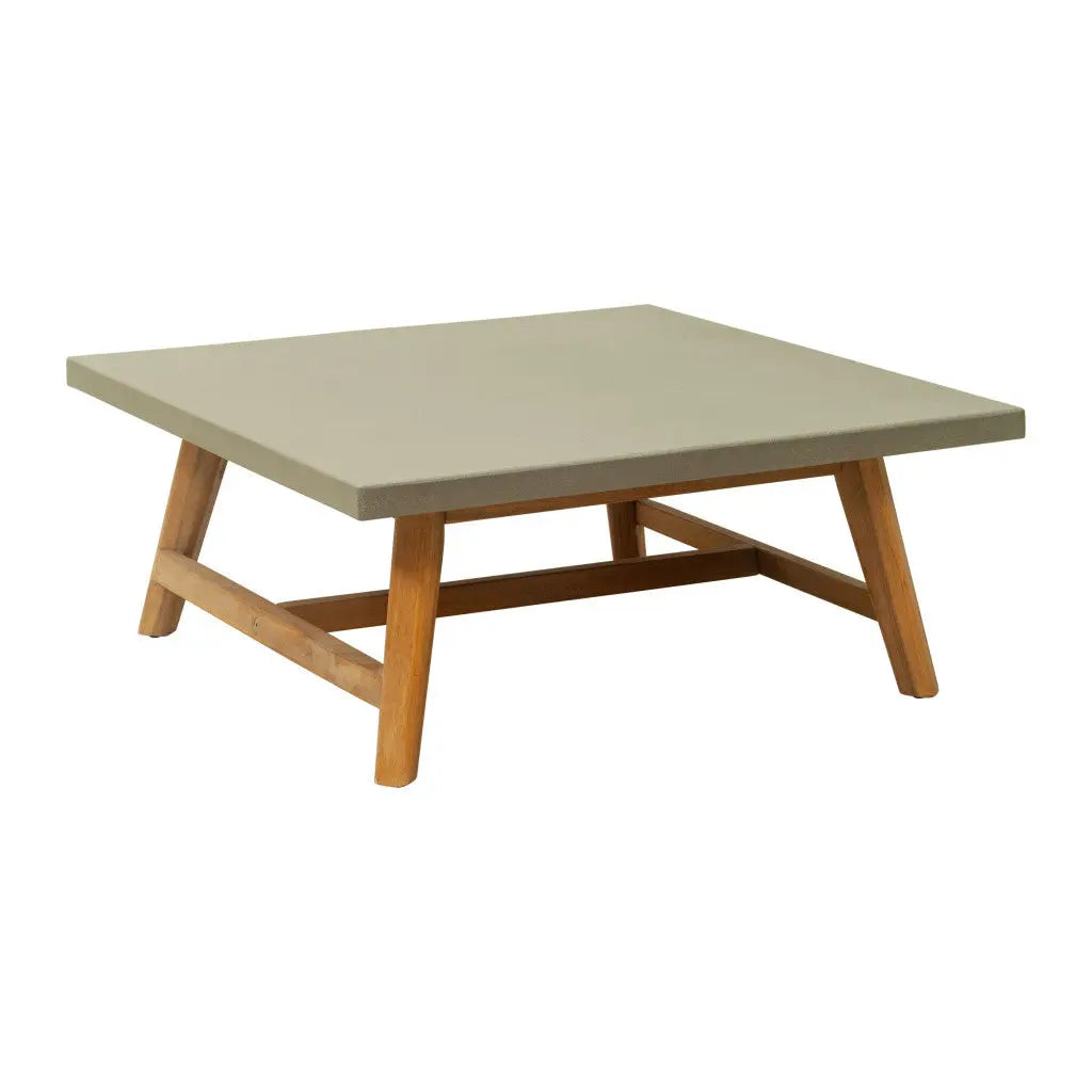 36" Gray Concrete Outdoor Coffee Table - GreatEagleInc