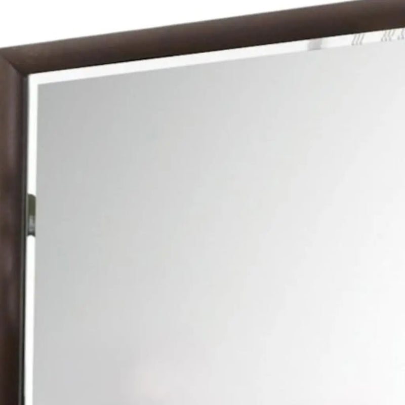 36" Merlot Wood Framed Mounted Dresser Mirror Homeroots Bed & Bath