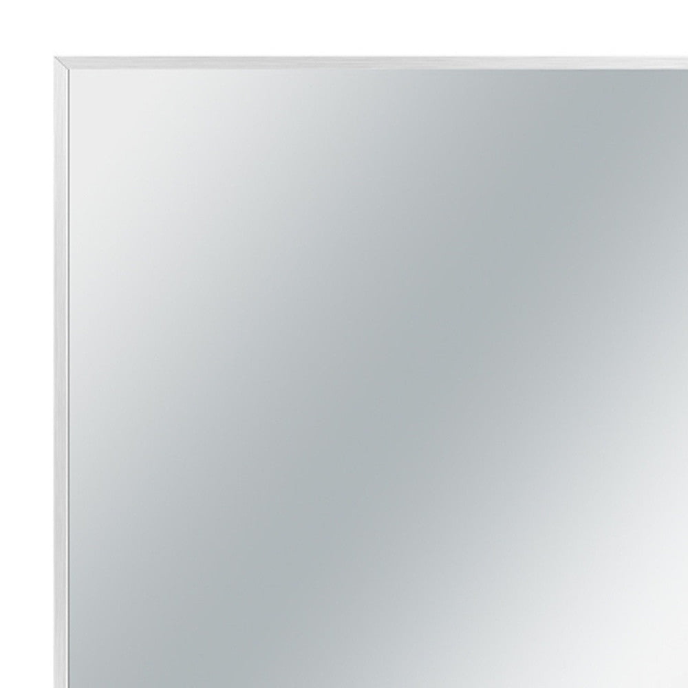 36" Silver Metal Accent Mirror Homeroots Bed & Bath