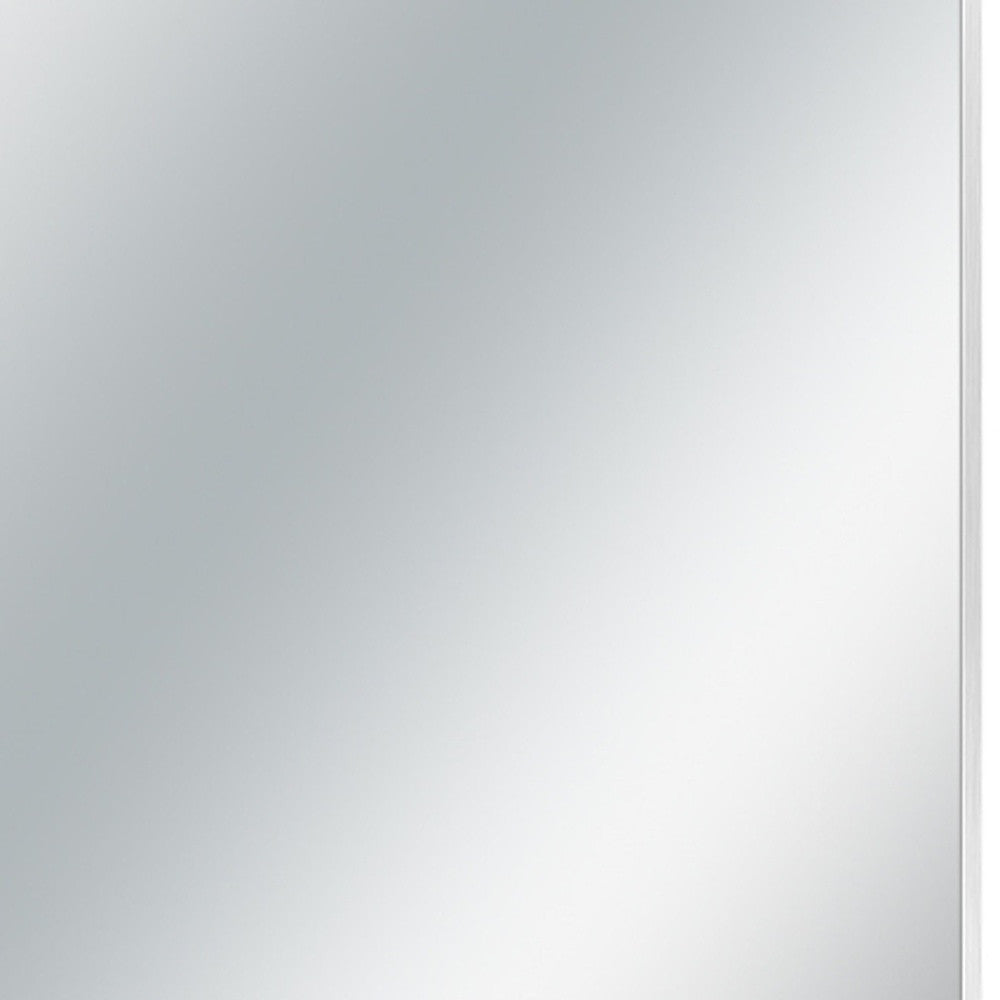 36" Silver Metal Accent Mirror Homeroots Bed & Bath