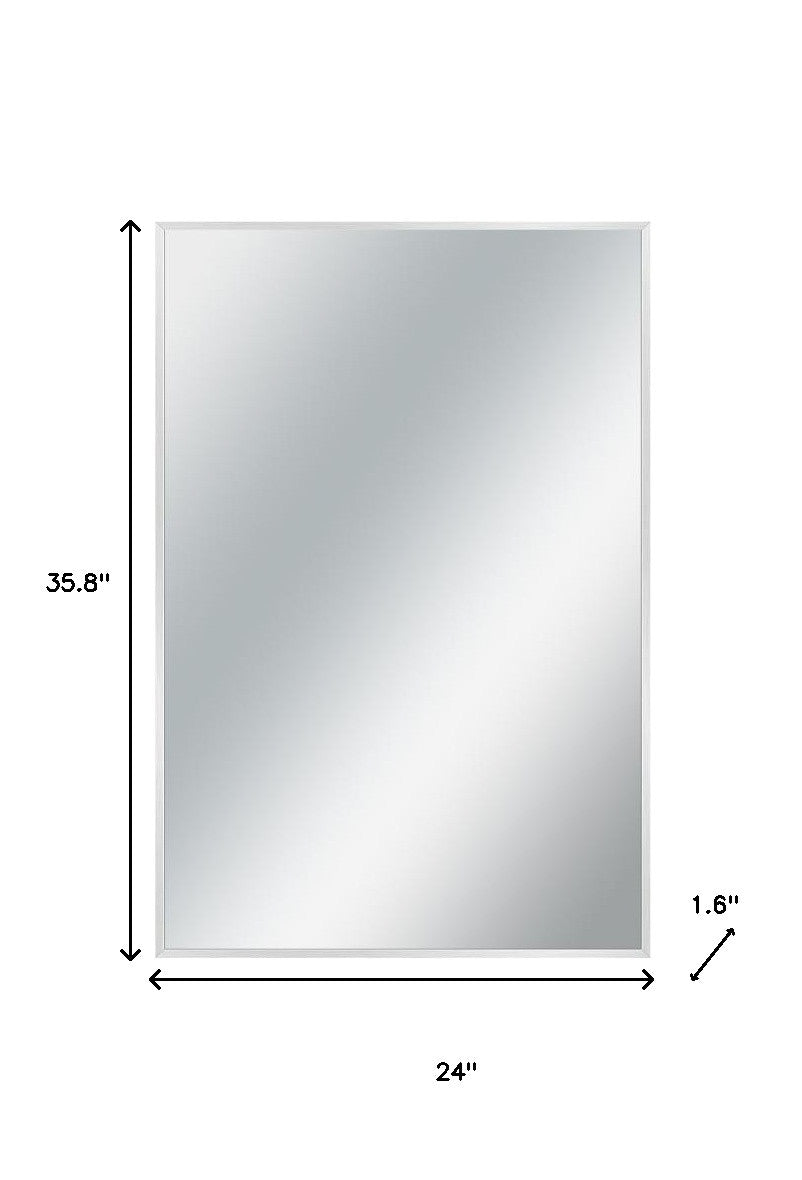 36" Silver Metal Accent Mirror Homeroots Bed & Bath