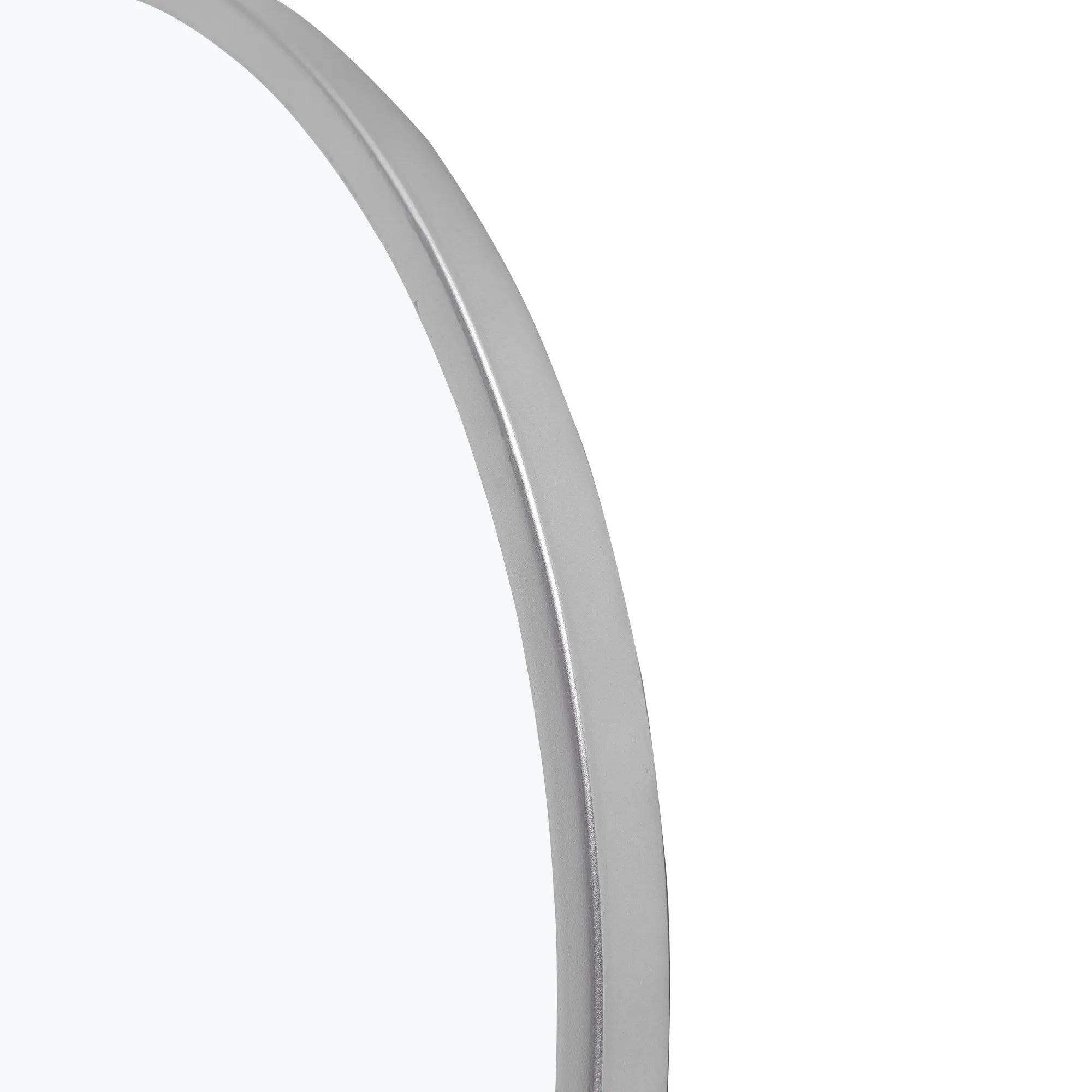 36" Silver Metal Arch Tilting Framed Accent Mirror Homeroots Bed & Bath