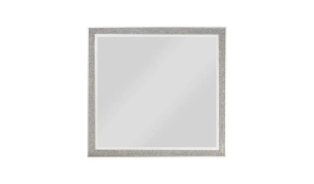 36" Square Wood Framed Mounted Dresser Mirror Homeroots Bed & Bath
