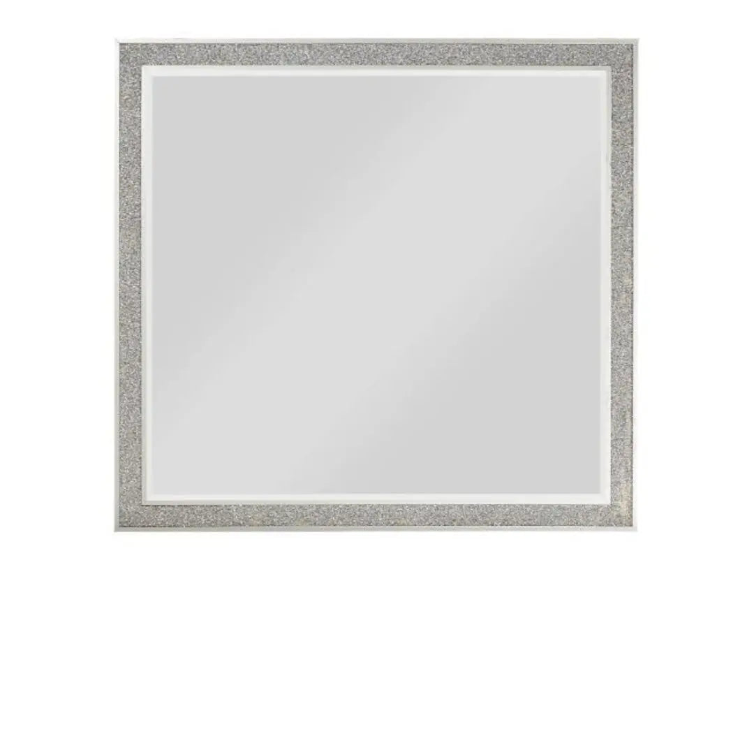 36" Square Wood Framed Mounted Dresser Mirror Homeroots Bed & Bath