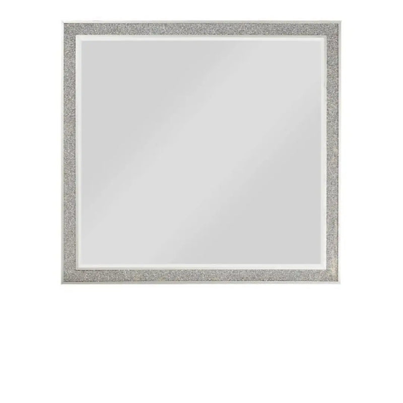 36" Square Wood Framed Mounted Dresser Mirror Homeroots Bed & Bath