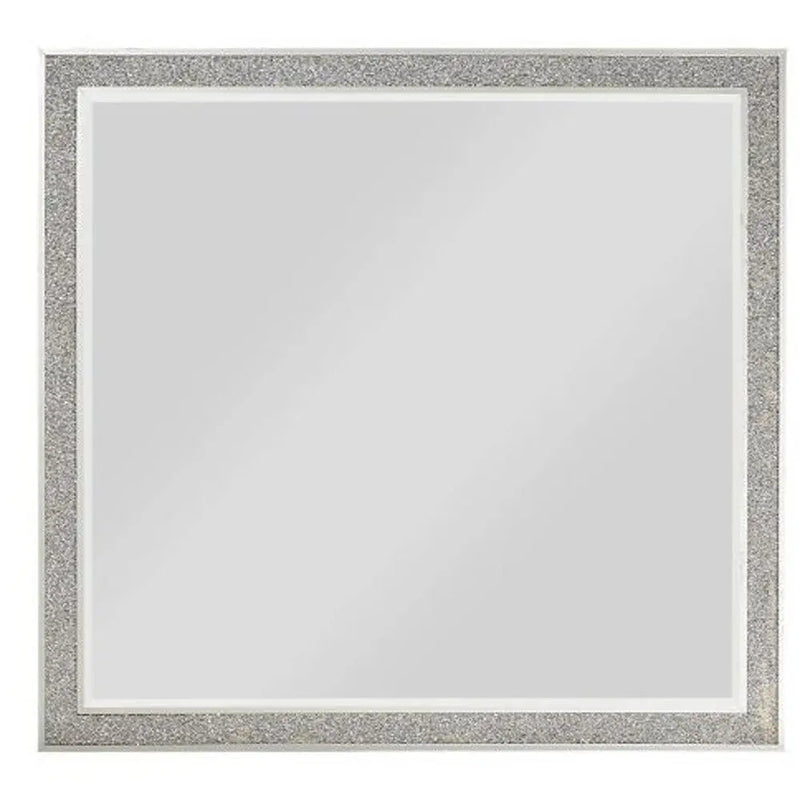 36" Square Wood Framed Mounted Dresser Mirror Homeroots Bed & Bath