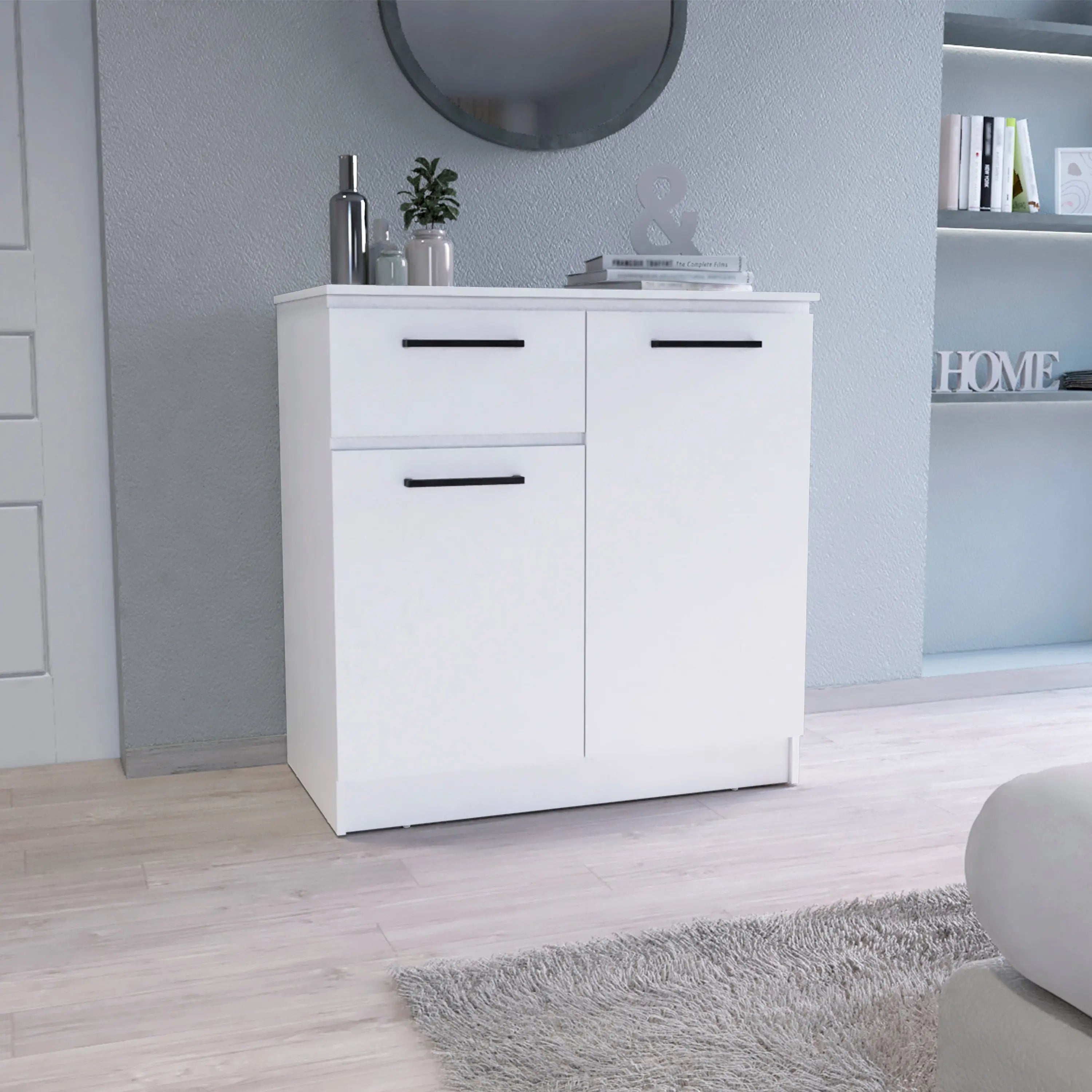 36" White Drawer Combo Dresser Homeroots Bed & Bath