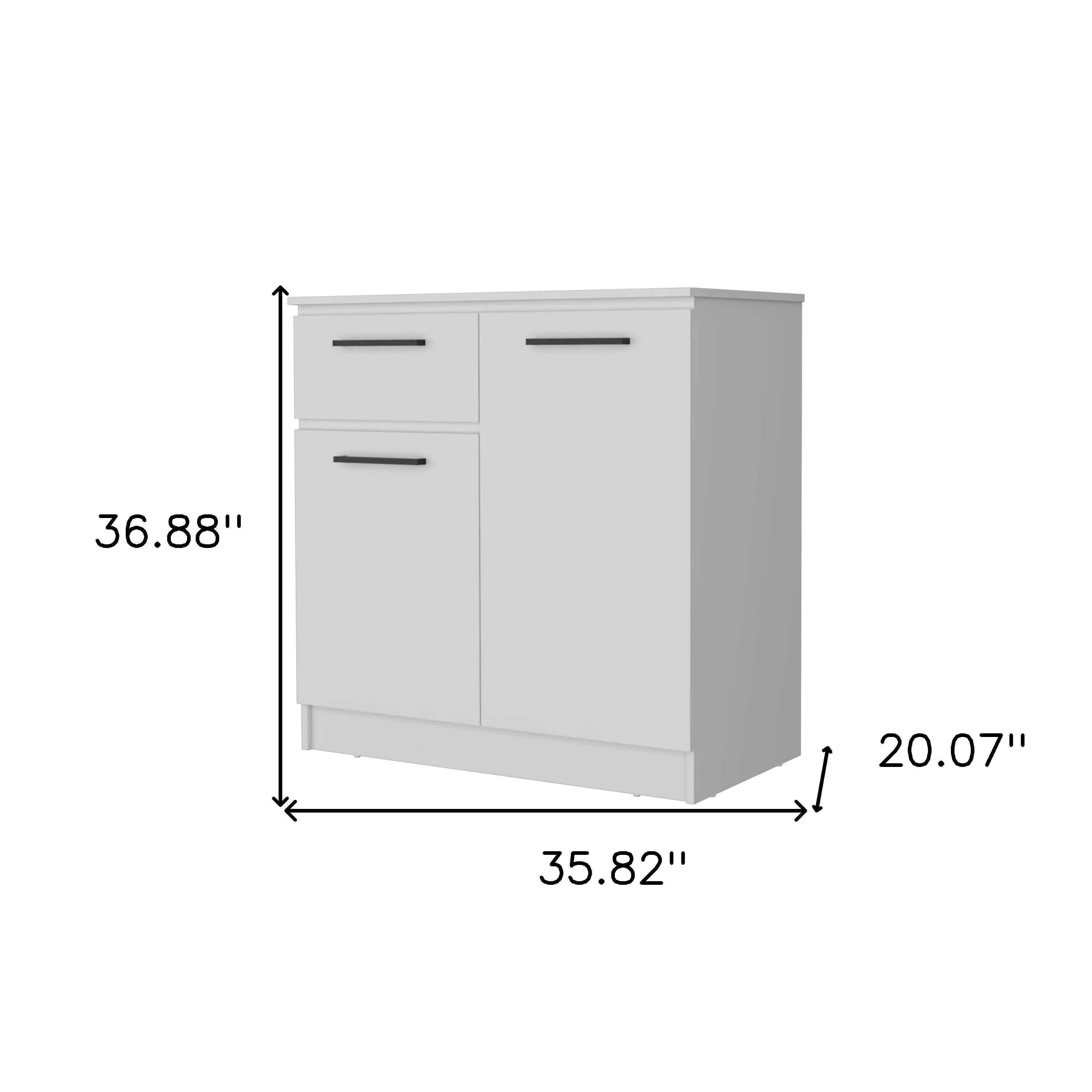 36" White Drawer Double Dresser Homeroots Bed & Bath