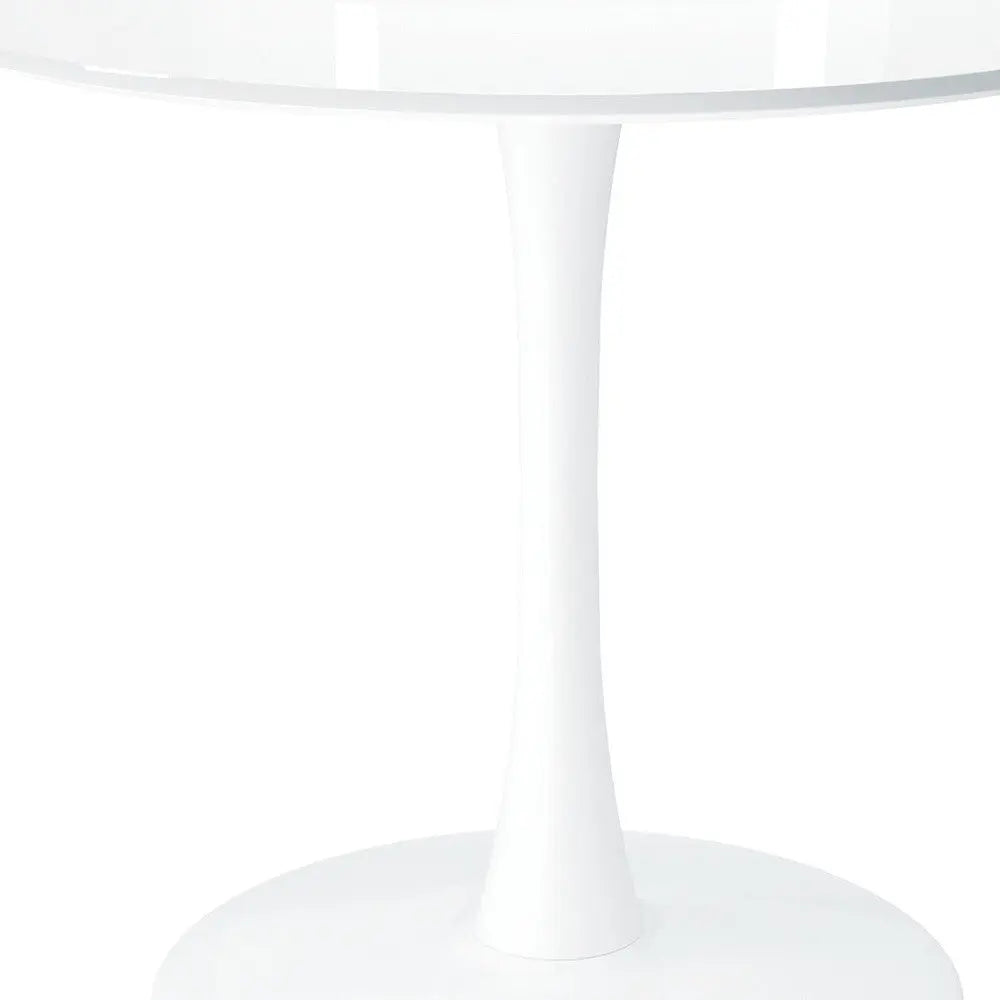 36" White Metal Dining Table Homeroots Kitchen & Dining