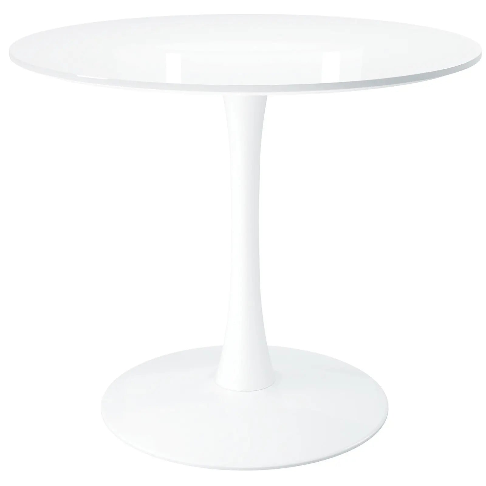 36" White Metal Dining Table Homeroots Kitchen & Dining