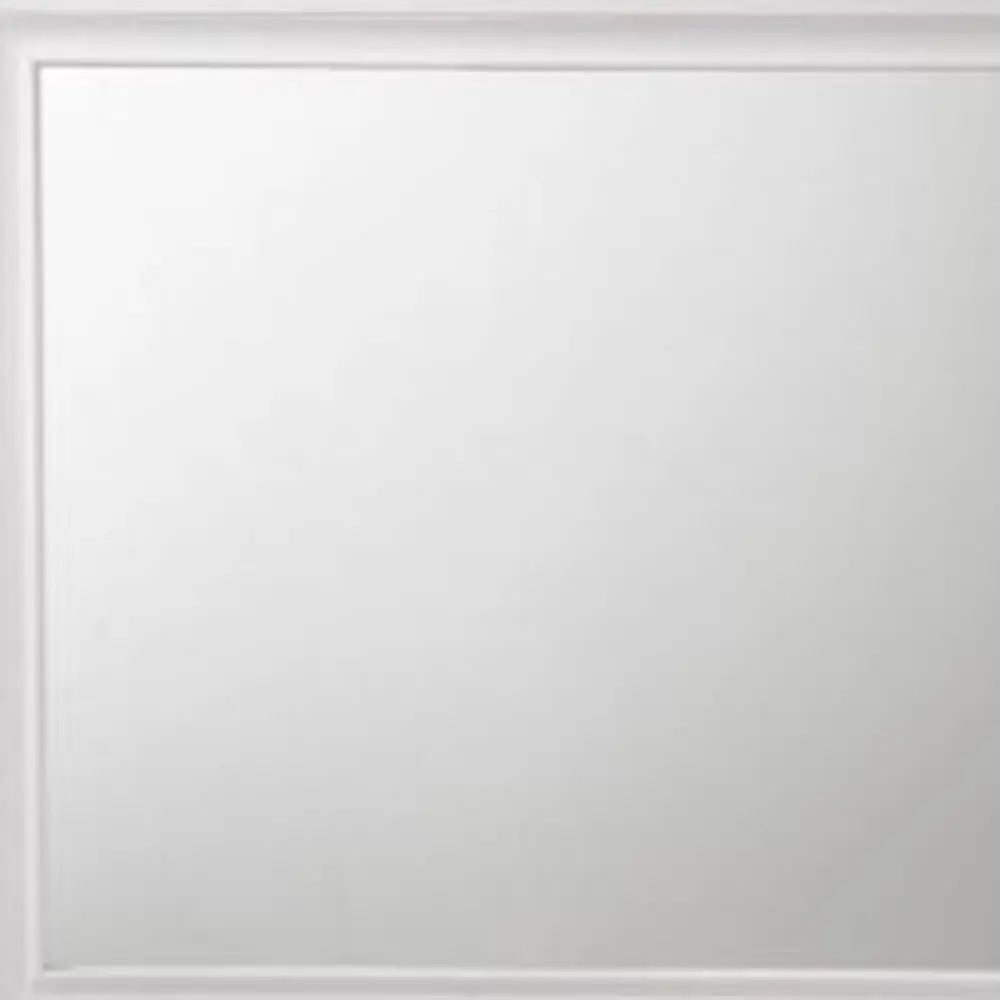 36" White Wood Framed Mounted Dresser Mirror Homeroots Bed & Bath