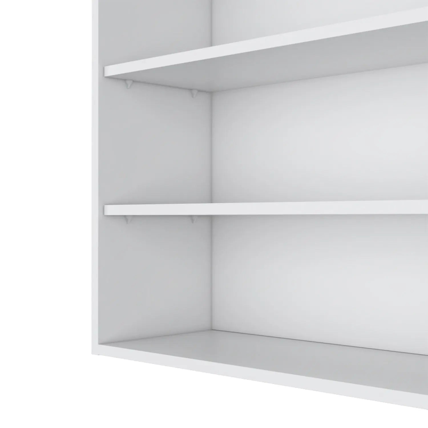 36" White Wood Three Tier Wall Mounted Floating Shelf Homeroots Organization
