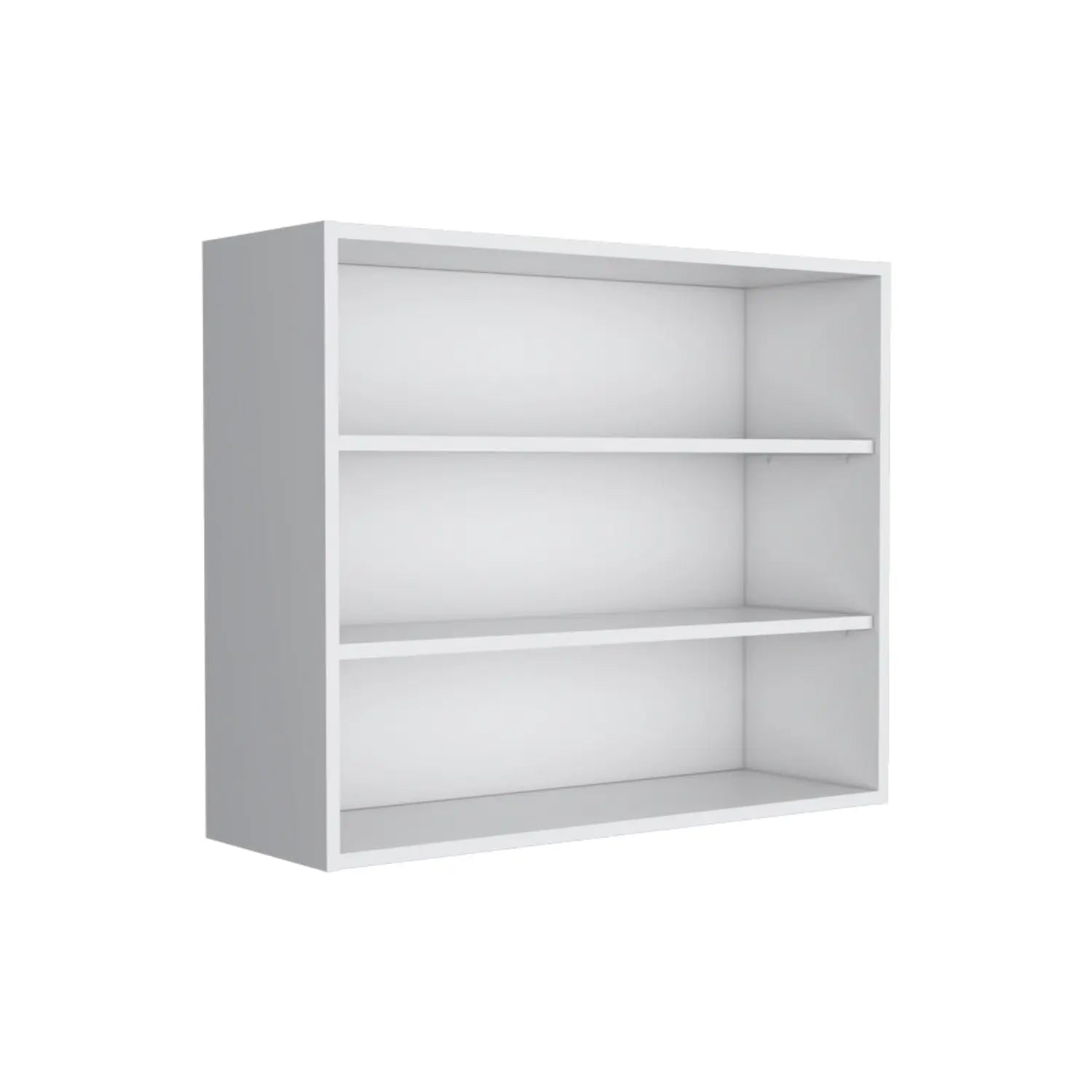 36" White Wood Three Tier Wall Mounted Floating Shelf Homeroots Organization