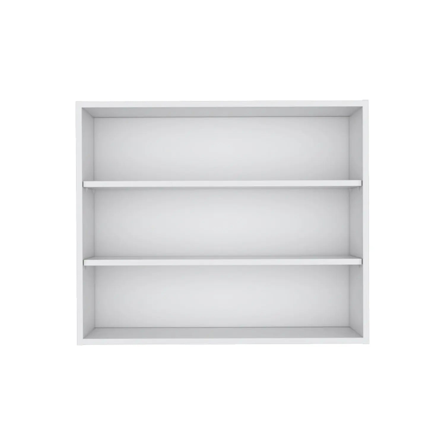 36" White Wood Three Tier Wall Mounted Floating Shelf Homeroots Organization