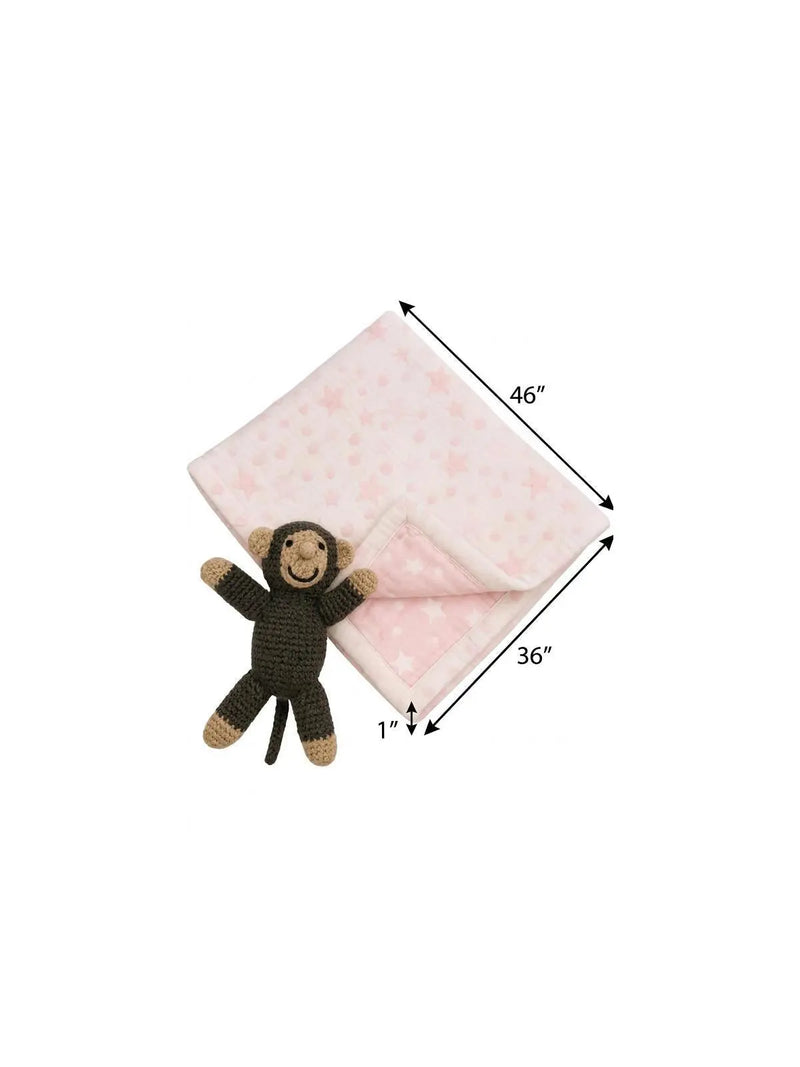 36" X 46" Pink And White Cotton Polka Dots Baby Blanket Homeroots Home Decor