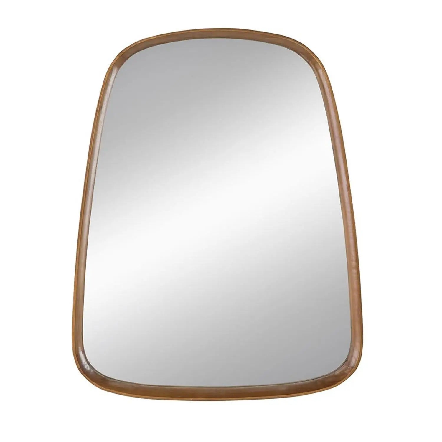 37" Brown Novelty Wood Framed Accent Mirror Homeroots Bed & Bath