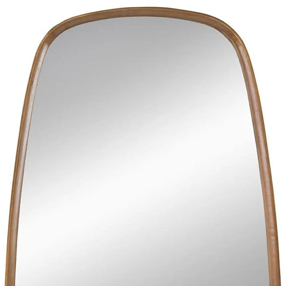 37" Brown Novelty Wood Framed Accent Mirror Homeroots Bed & Bath