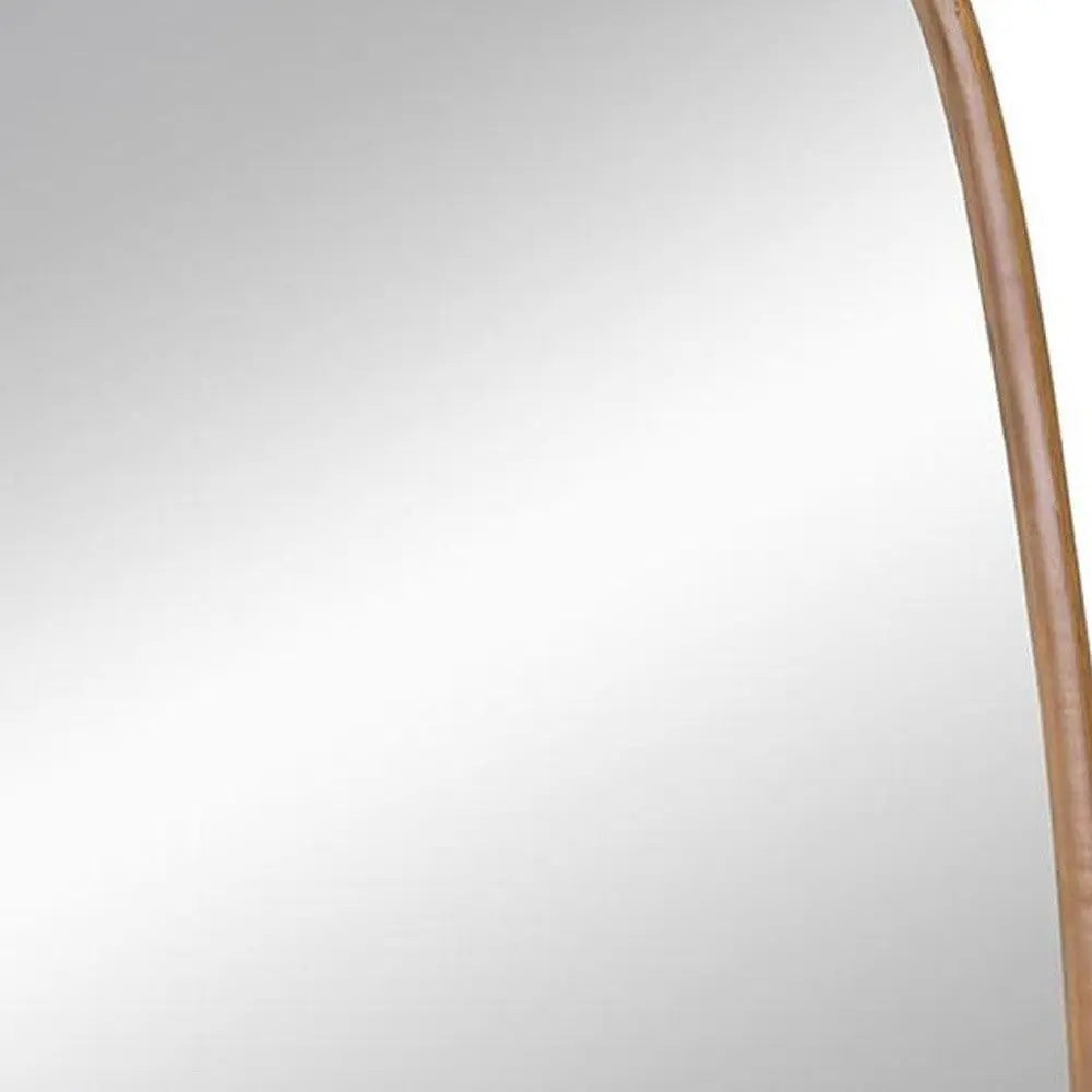 37" Brown Novelty Wood Framed Accent Mirror Homeroots Bed & Bath