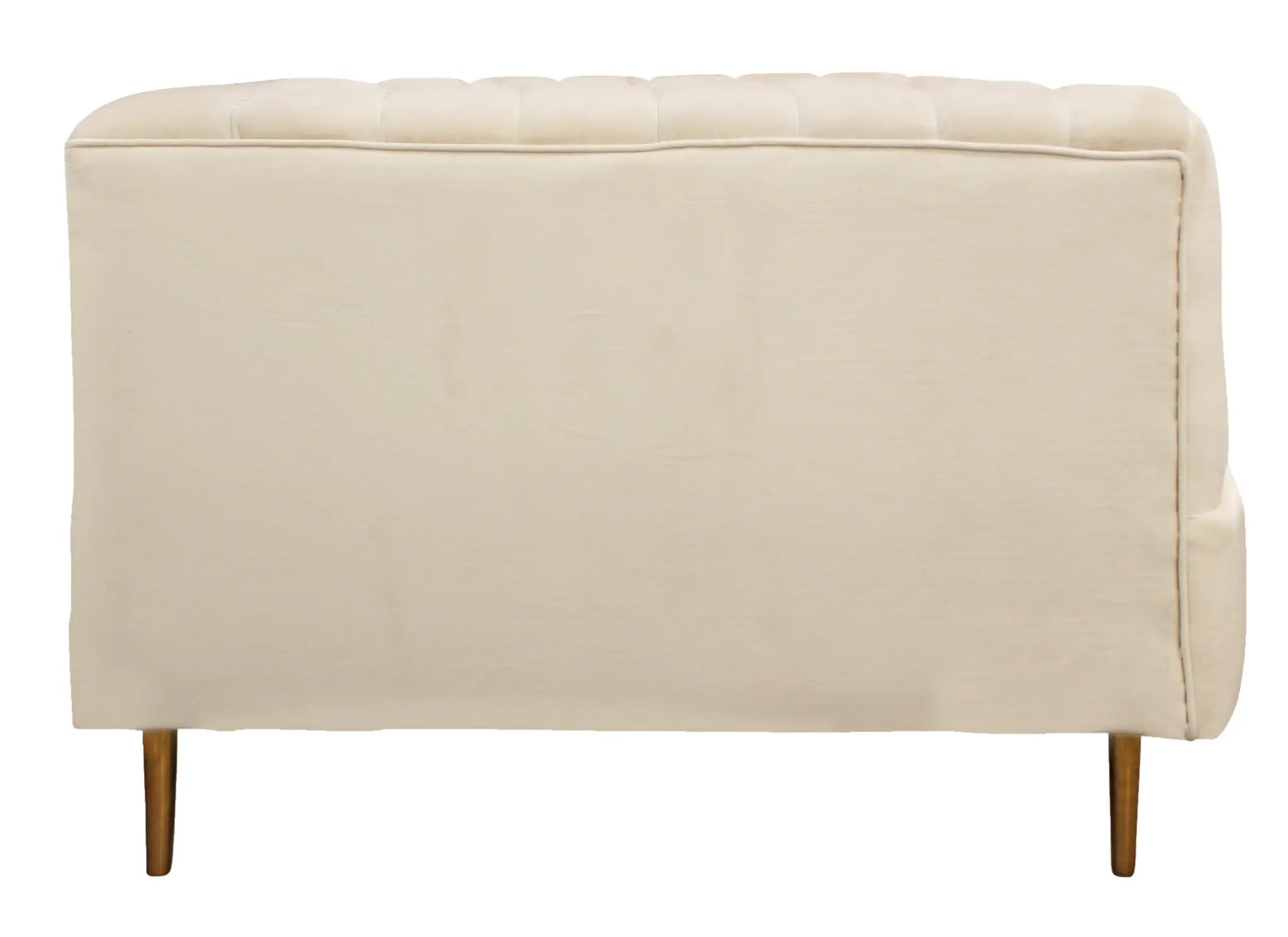 37" Ivory Velvet And Gold Solid Color Lounge Chair Homeroots Living Room