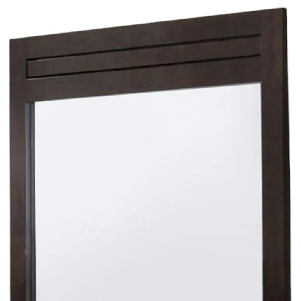 37" Mahogany Wood Framed Dresser Mirror Homeroots Bed & Bath