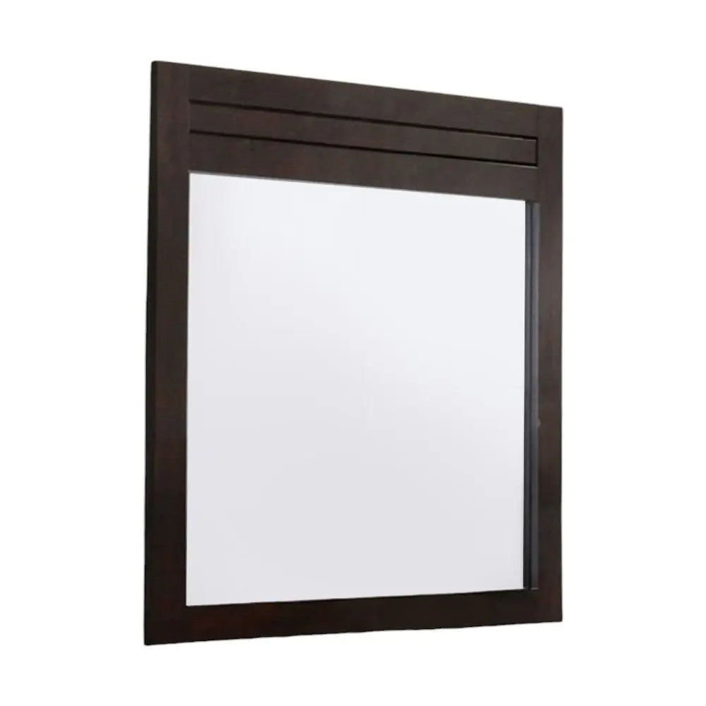 37" Mahogany Wood Framed Dresser Mirror Homeroots Bed & Bath
