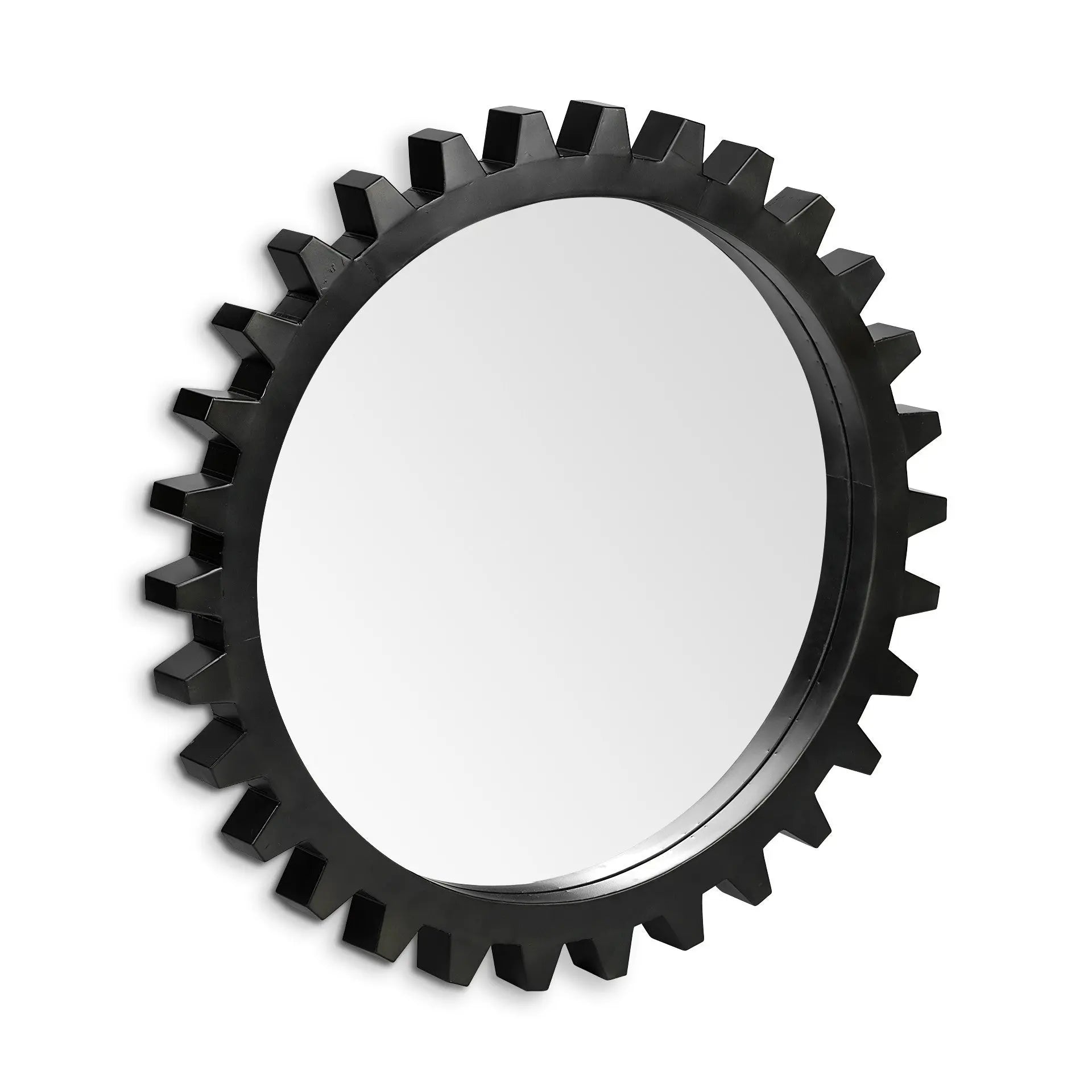 37" Round Black Metal Frame Wall Mirror Homeroots Bed & Bath