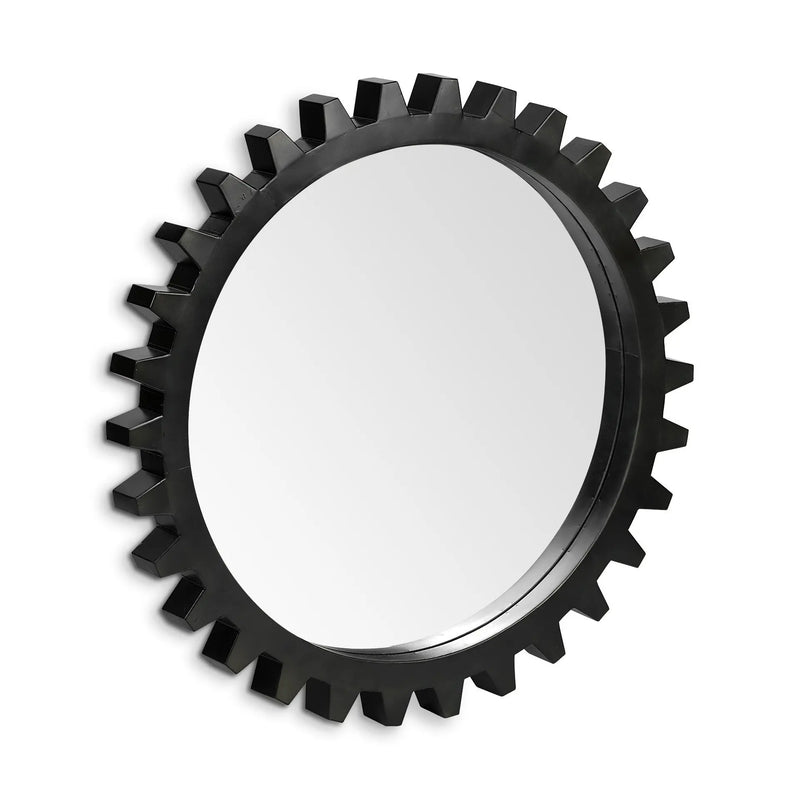 37" Round Black Metal Frame Wall Mirror Homeroots Bed & Bath