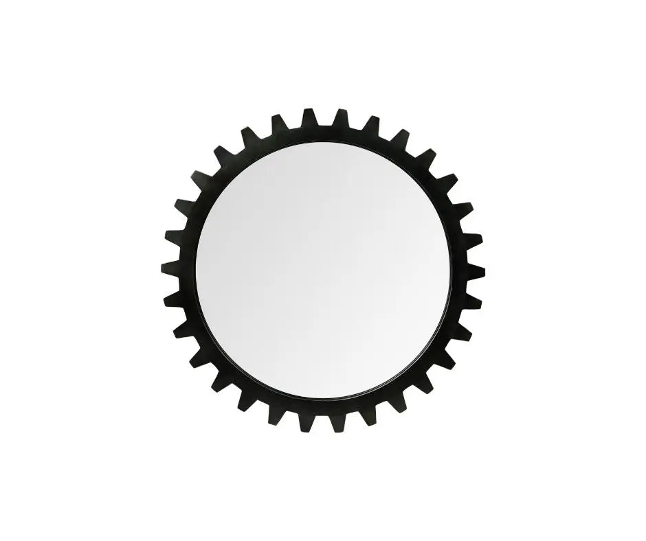 37" Round Black Metal Frame Wall Mirror Homeroots Bed & Bath