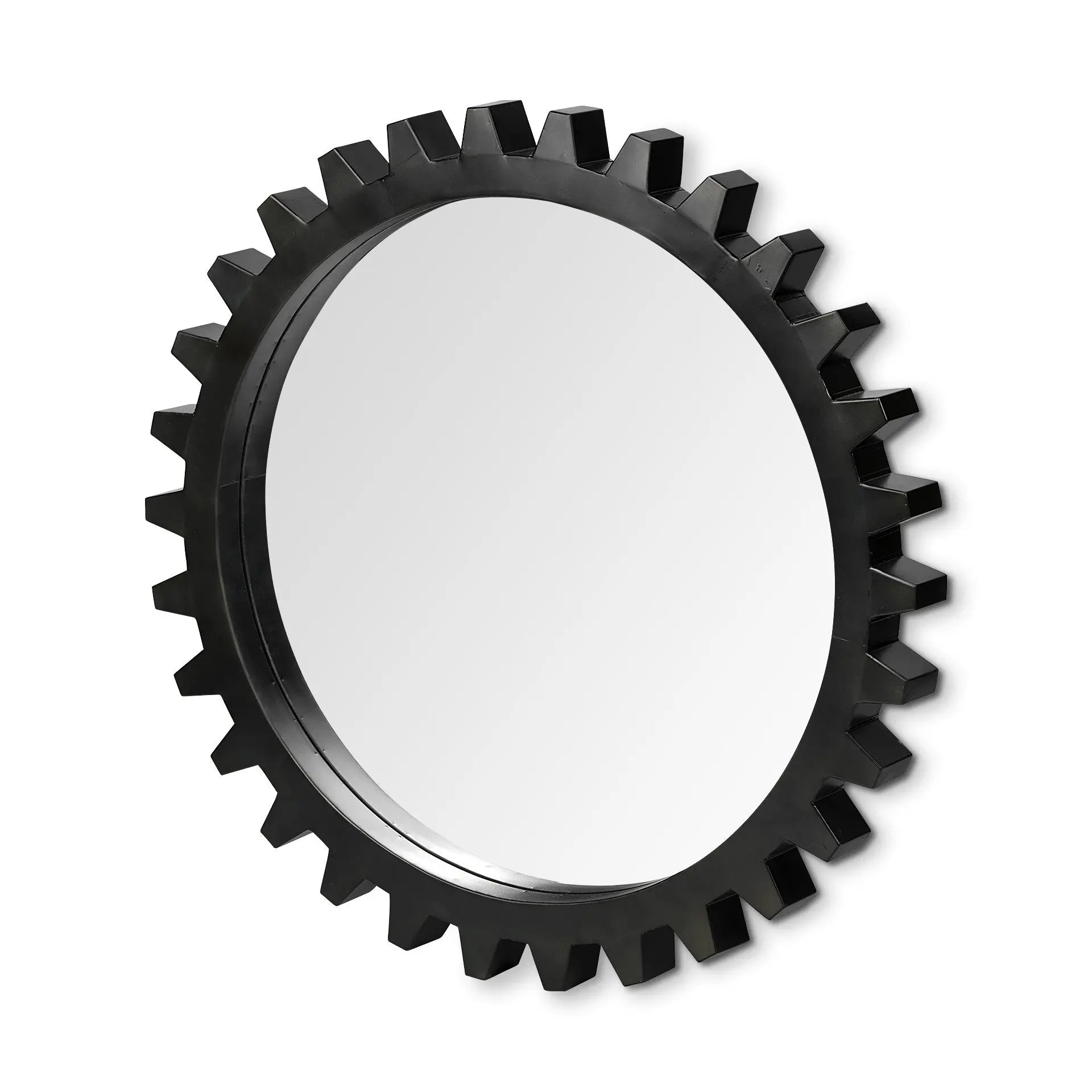 37" Round Black Metal Frame Wall Mirror Homeroots Bed & Bath
