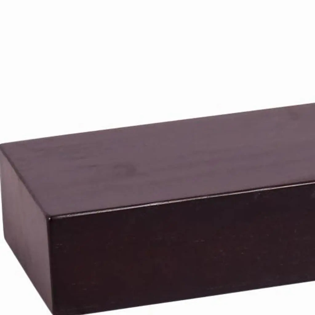 38" Brown Wood Wall Mounted Bathroom Shelves Homeroots Organization