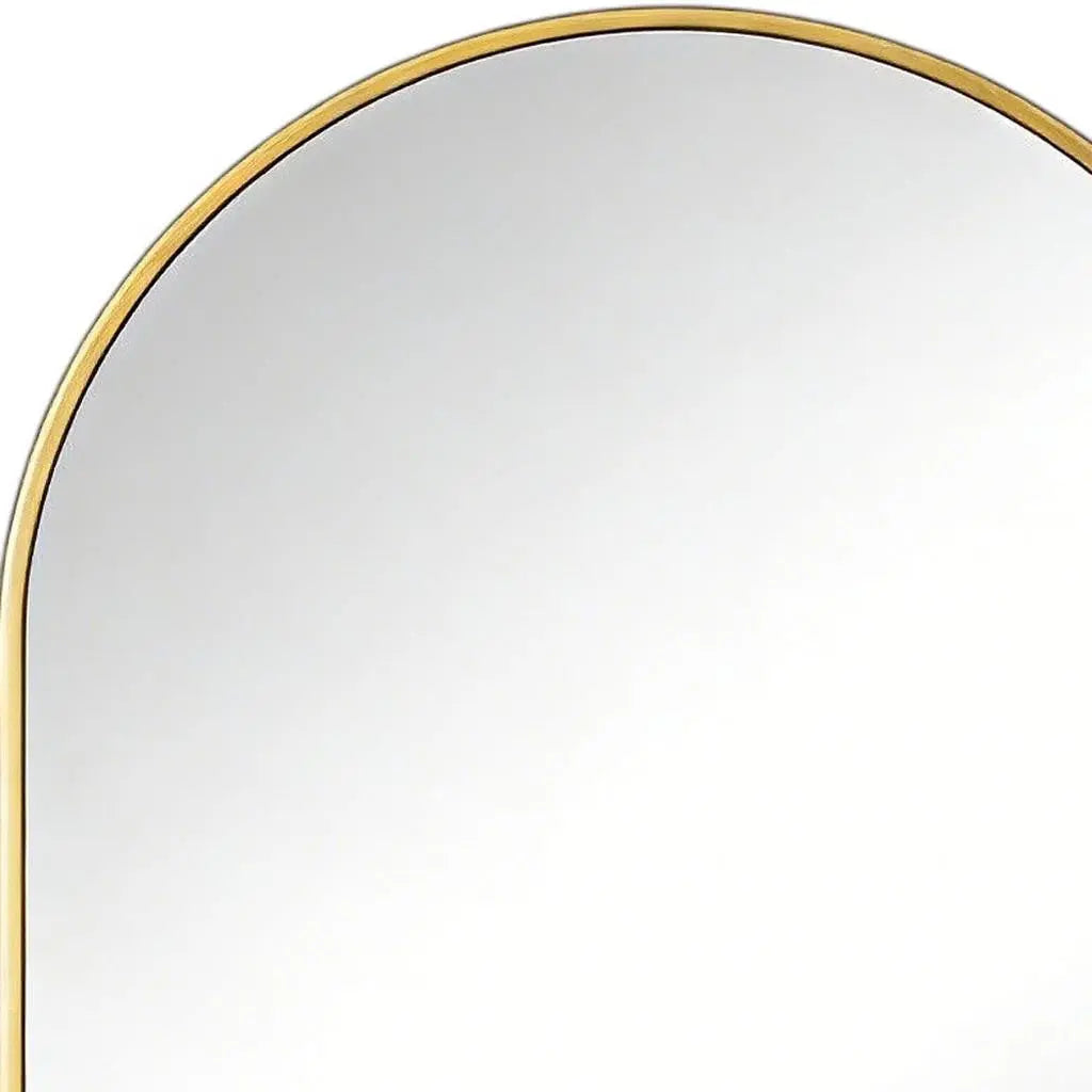 38" Gold Aluminum Arch Framed Accent Mirror Homeroots Bed & Bath