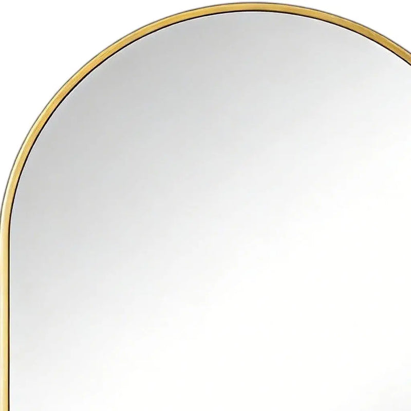 38" Gold Aluminum Arch Framed Accent Mirror Homeroots Bed & Bath