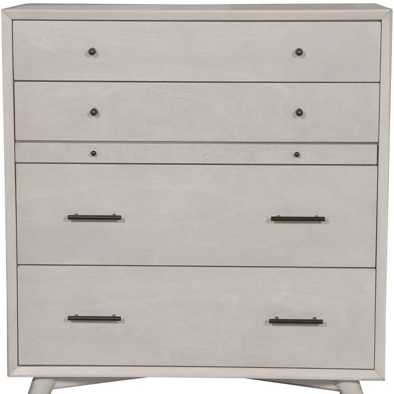 38" Gray Solid Wood Four Drawer Chest - GreatEagleInc