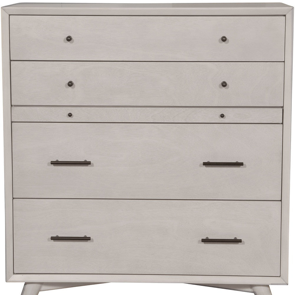 38" Gray Solid Wood Four Drawer Chest - GreatEagleInc