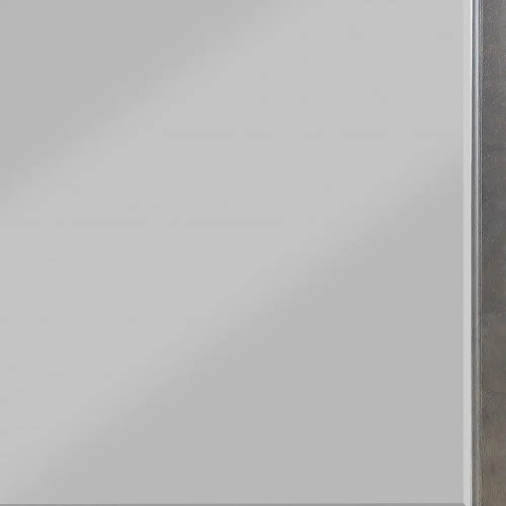 38" Gray Square Wood Framed Accent Mirror - GreatEagleInc