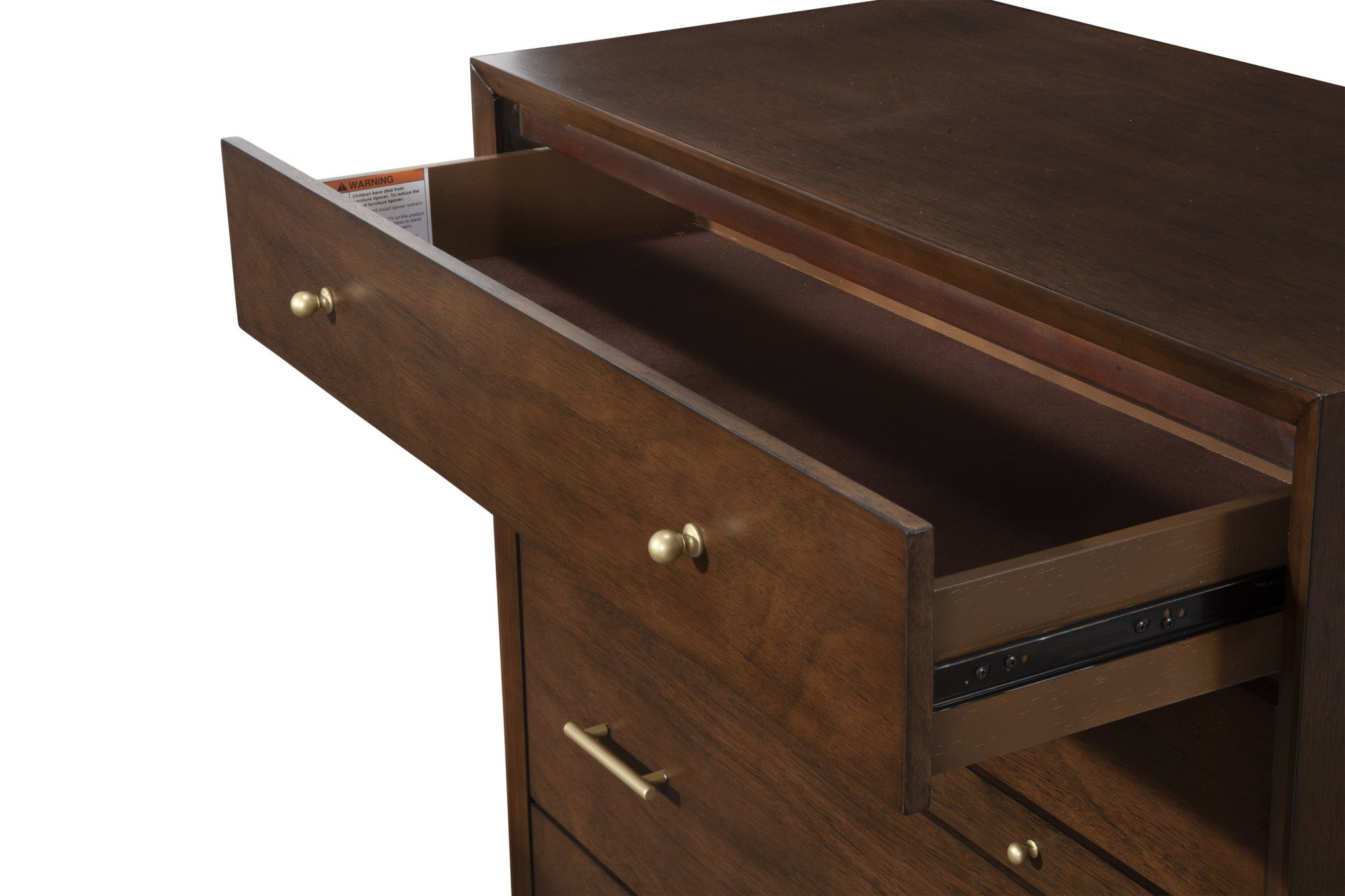 38" Mahogany Solid Wood Four Drawer Chest - GreatEagleInc