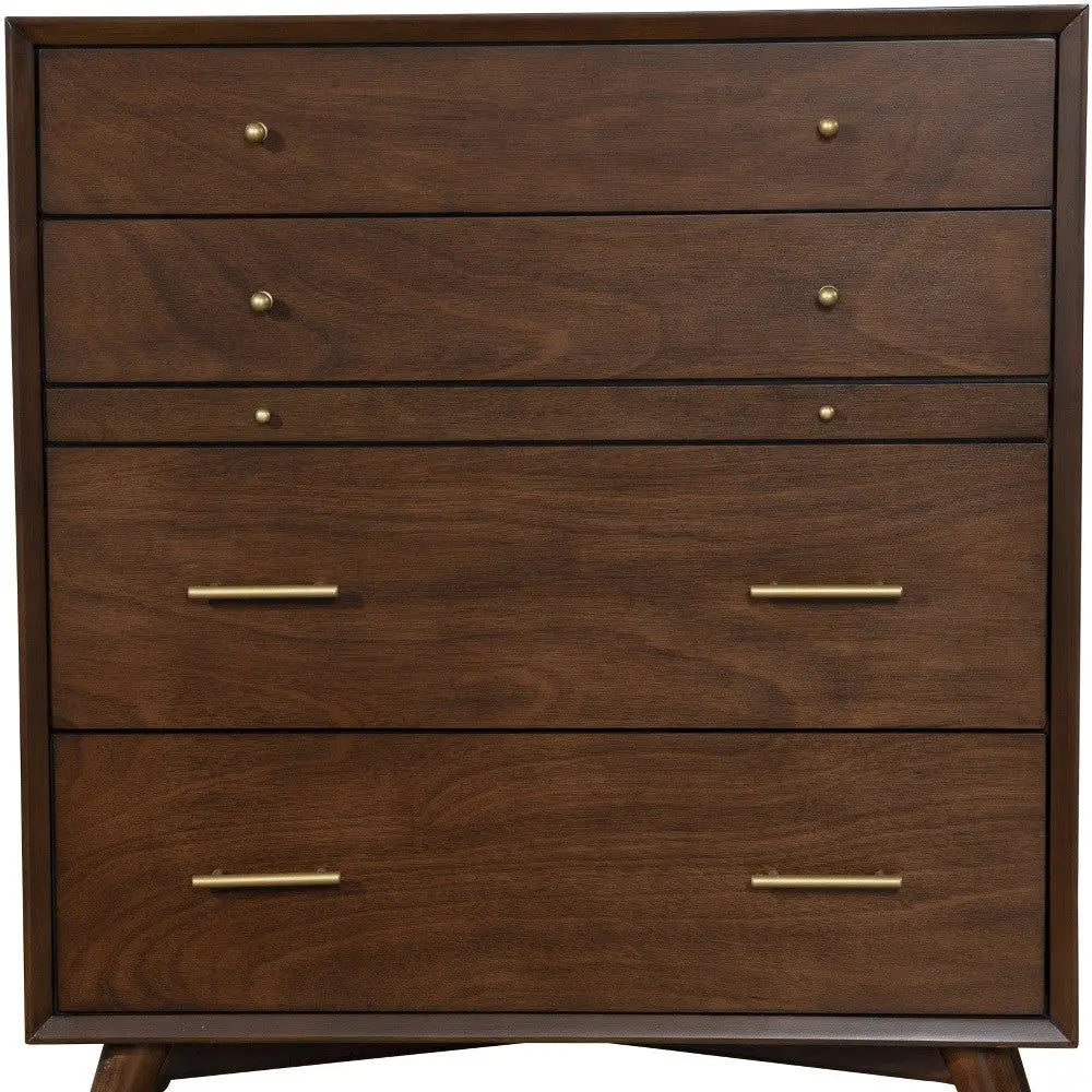 38" Mahogany Solid Wood Four Drawer Chest - GreatEagleInc