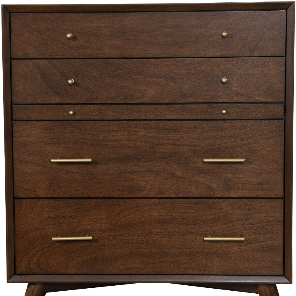 38" Mahogany Solid Wood Four Drawer Chest - GreatEagleInc