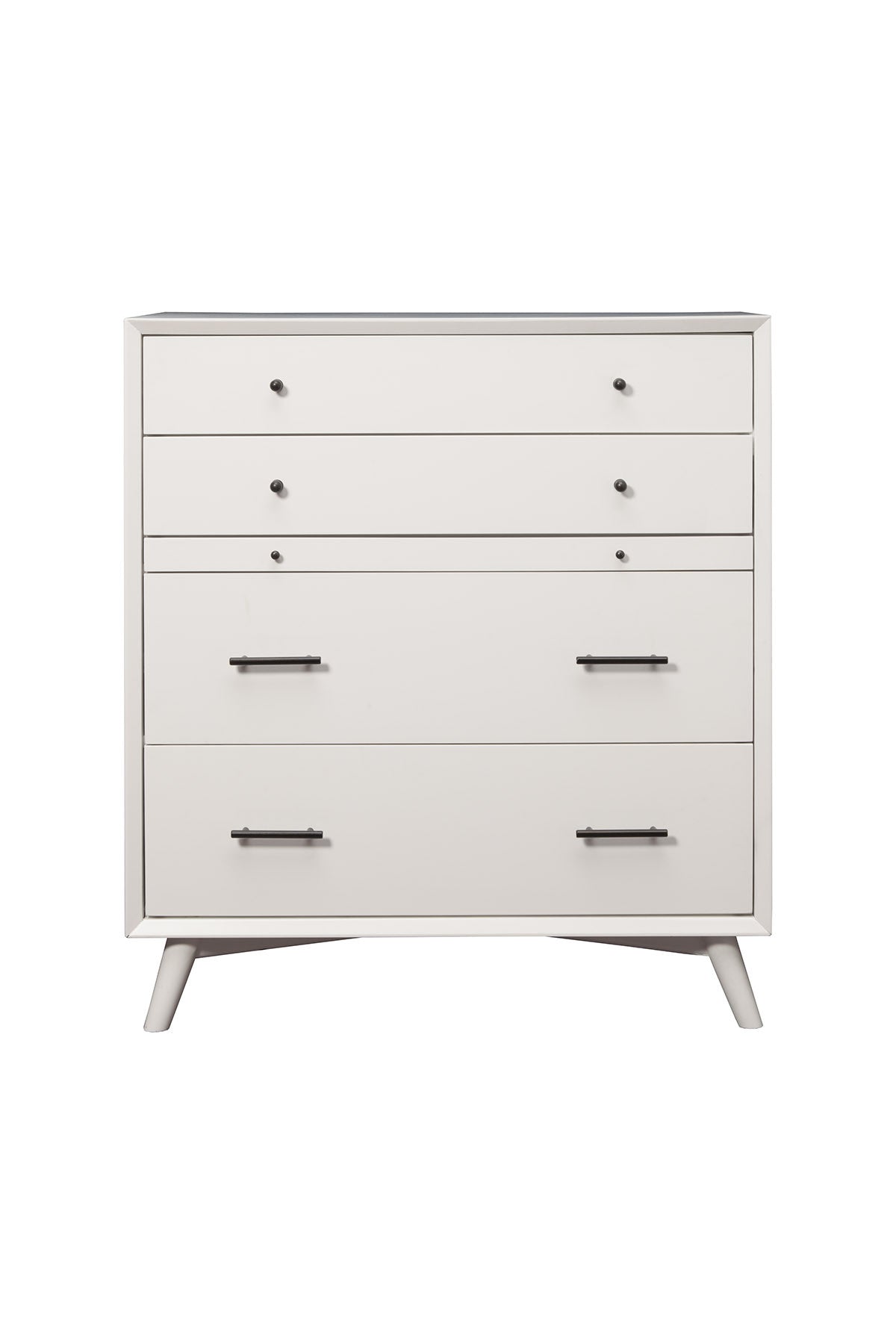 38" White Solid Wood Four Drawer Chest - GreatEagleInc