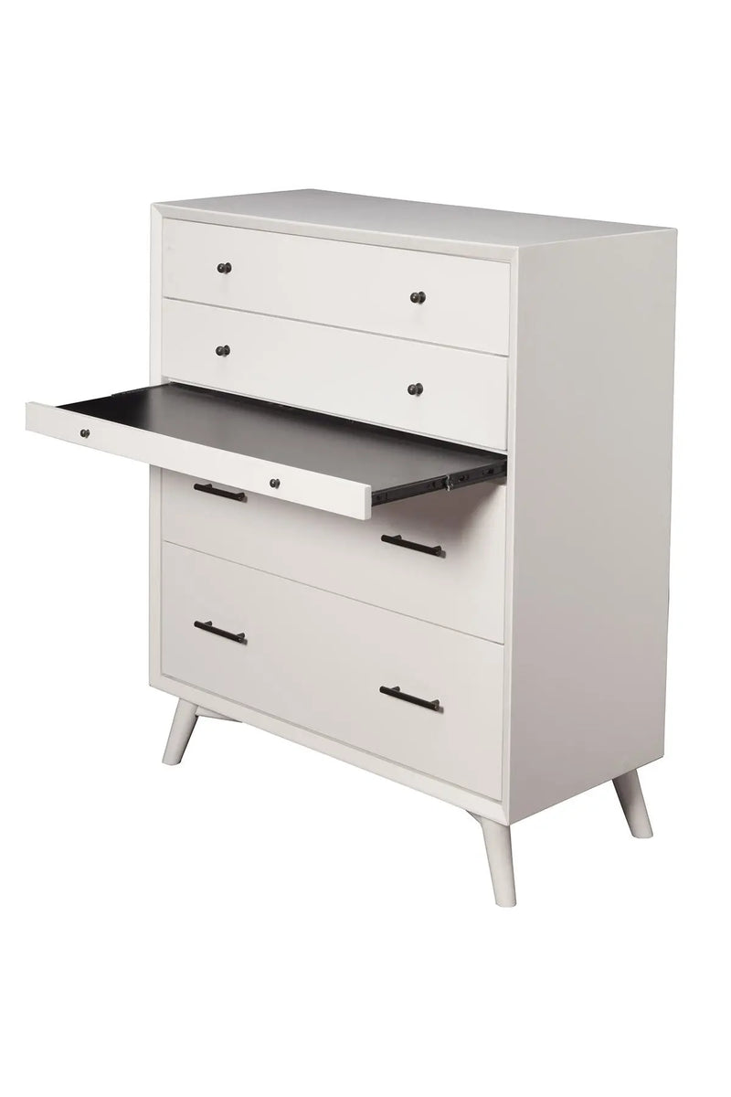 38" White Solid Wood Four Drawer Chest - GreatEagleInc