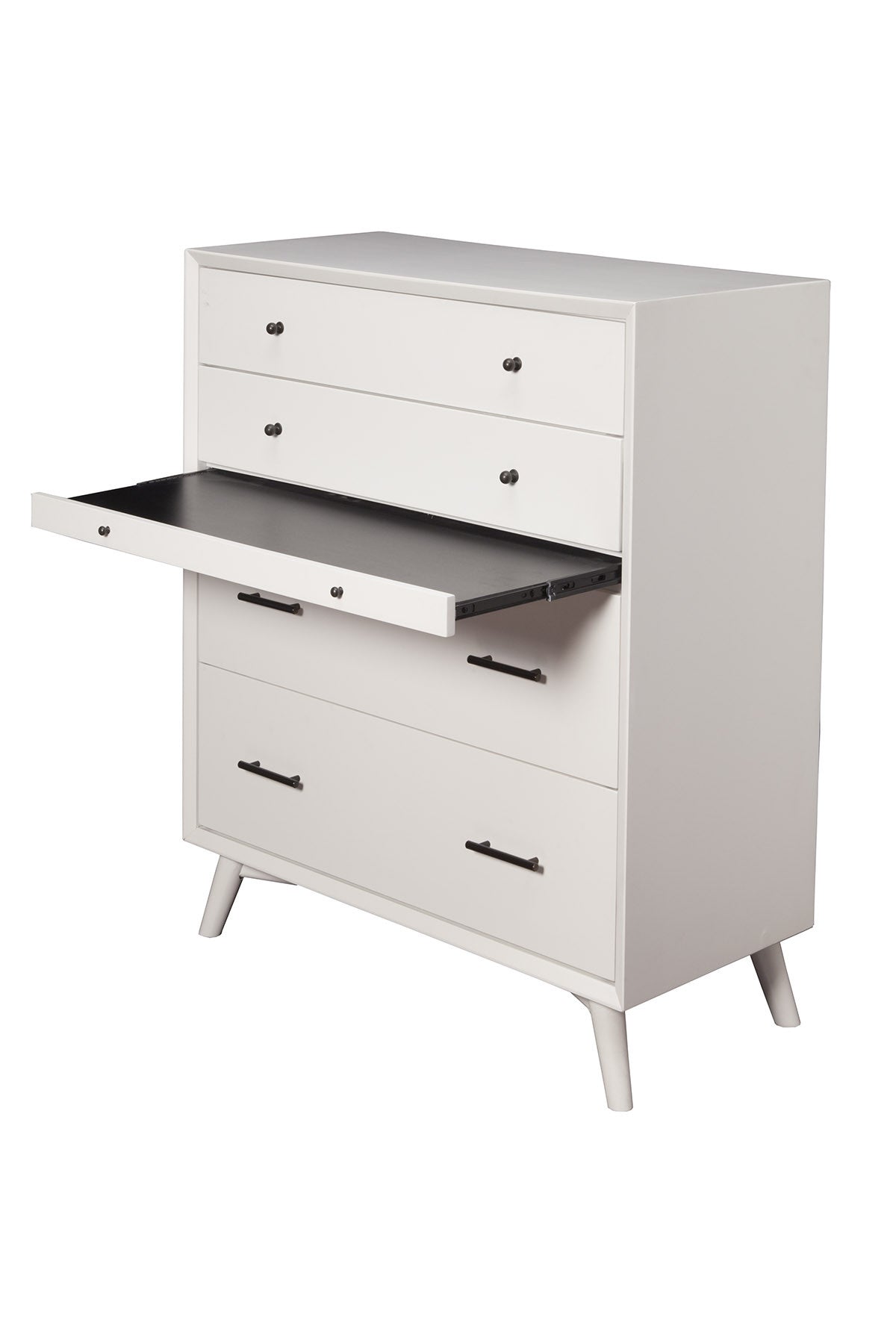 38" White Solid Wood Four Drawer Chest - GreatEagleInc
