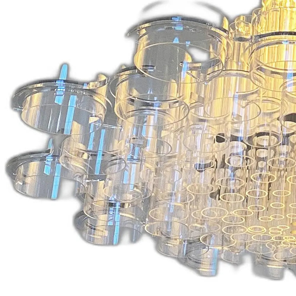 39 X 39 X 70 White Acrylic Pendant Lamp - GreatEagleInc