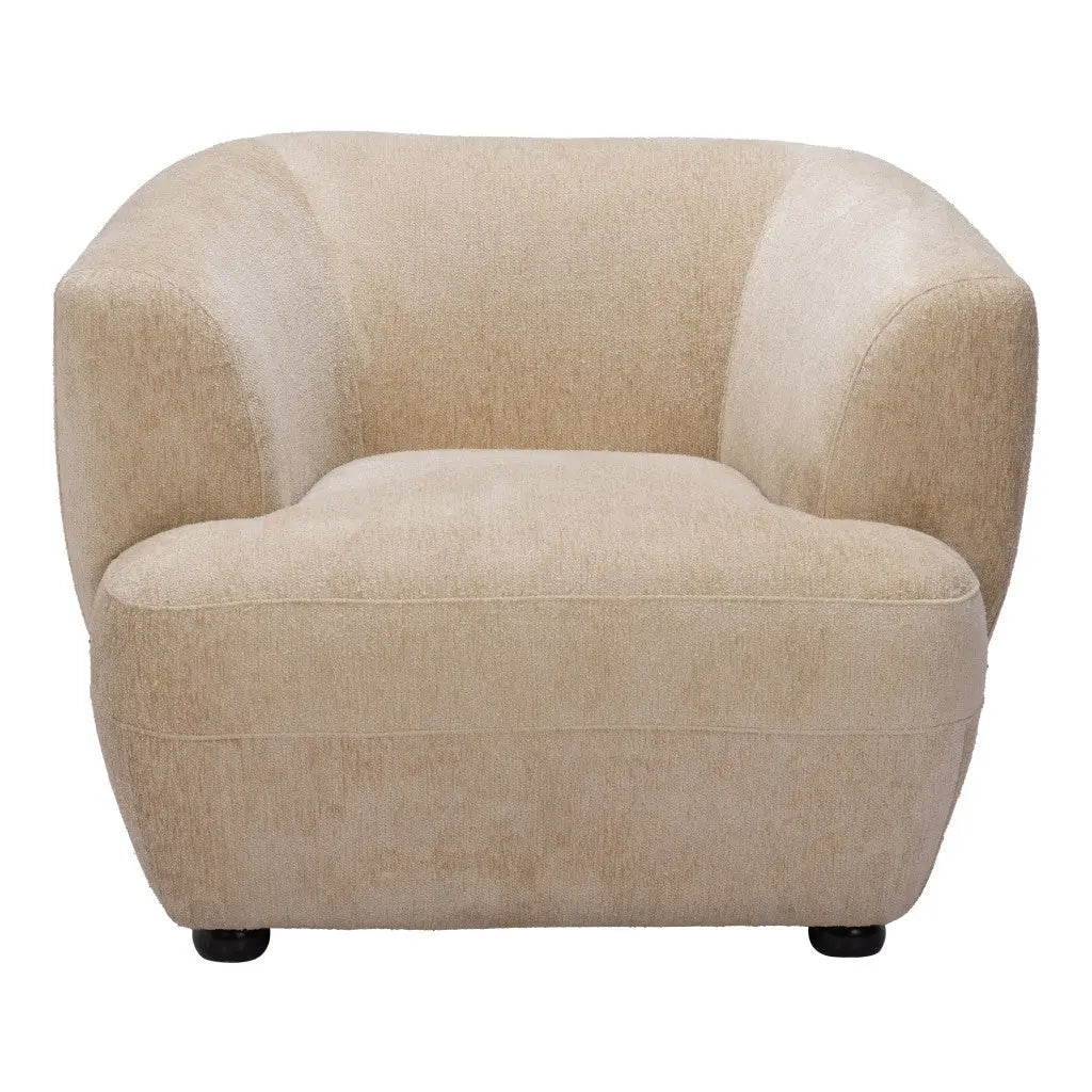 39" Beige And Black Faux Shearling And Upholstered Arm Chair Homeroots Living Room