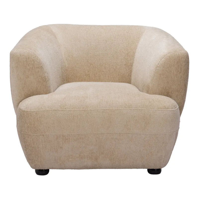 39" Beige And Black Faux Shearling And Upholstered Arm Chair Homeroots Living Room