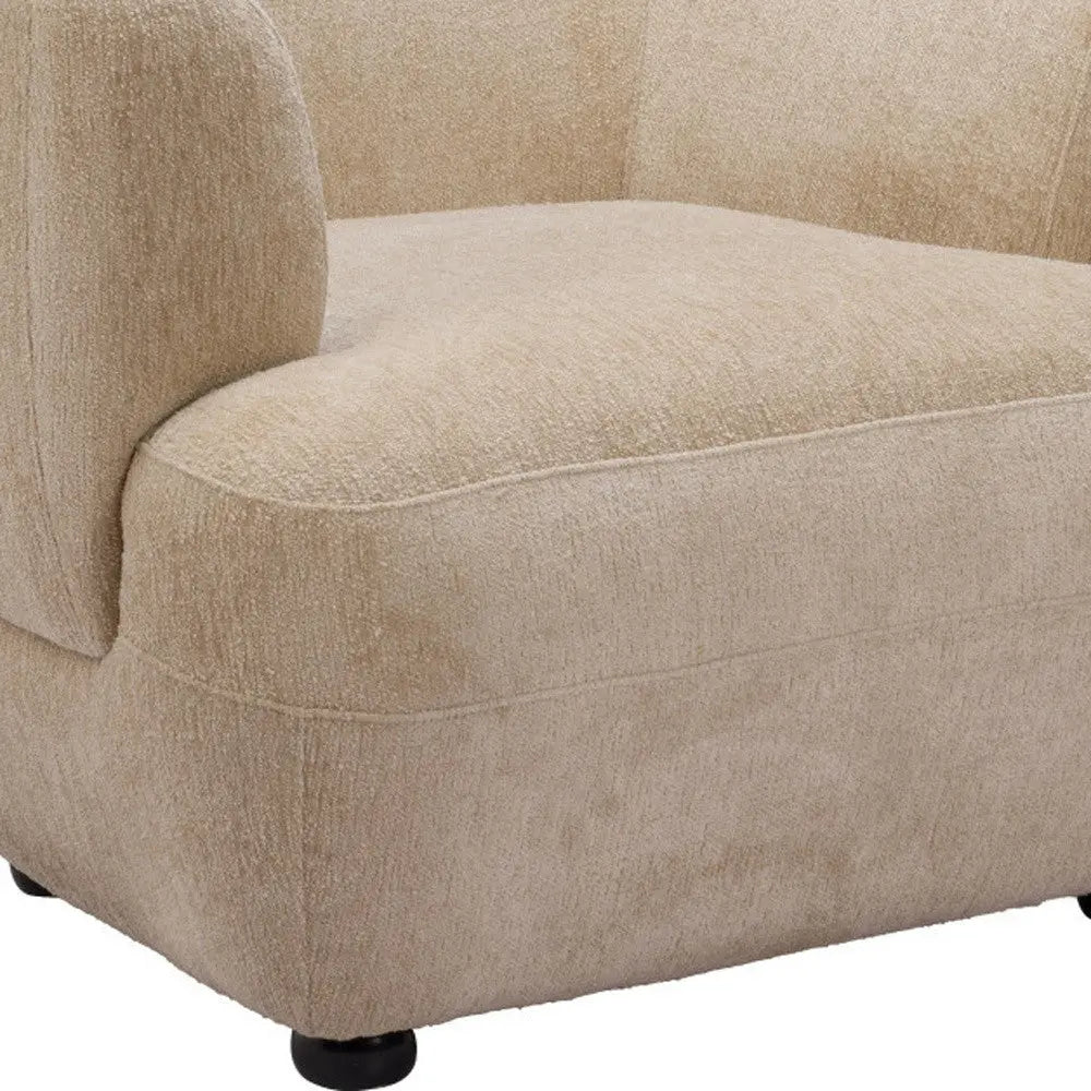 39" Beige And Black Faux Shearling And Upholstered Arm Chair Homeroots Living Room