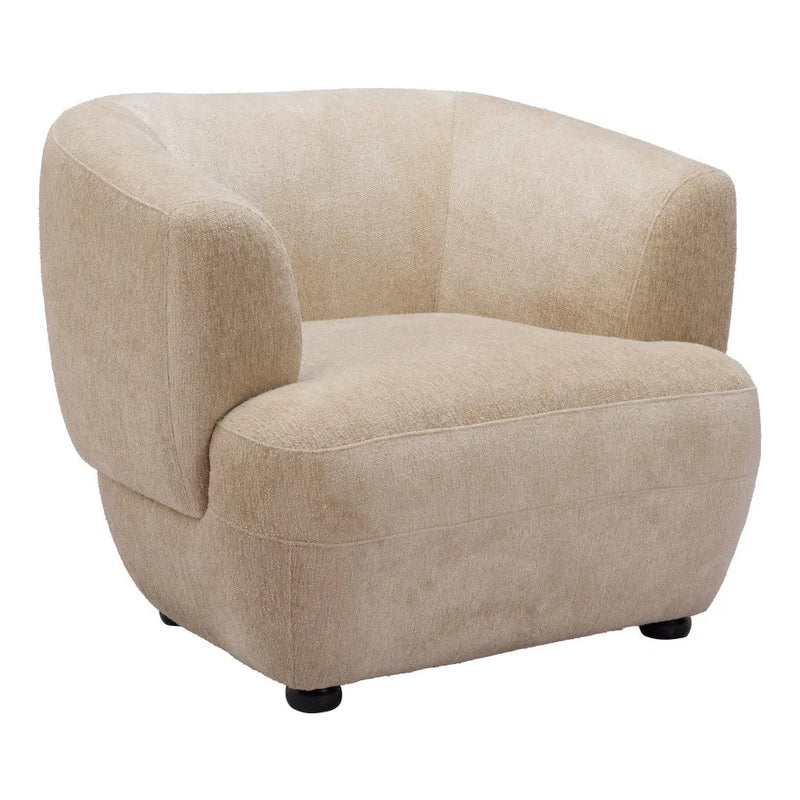 39" Beige And Black Faux Shearling And Upholstered Arm Chair Homeroots Living Room