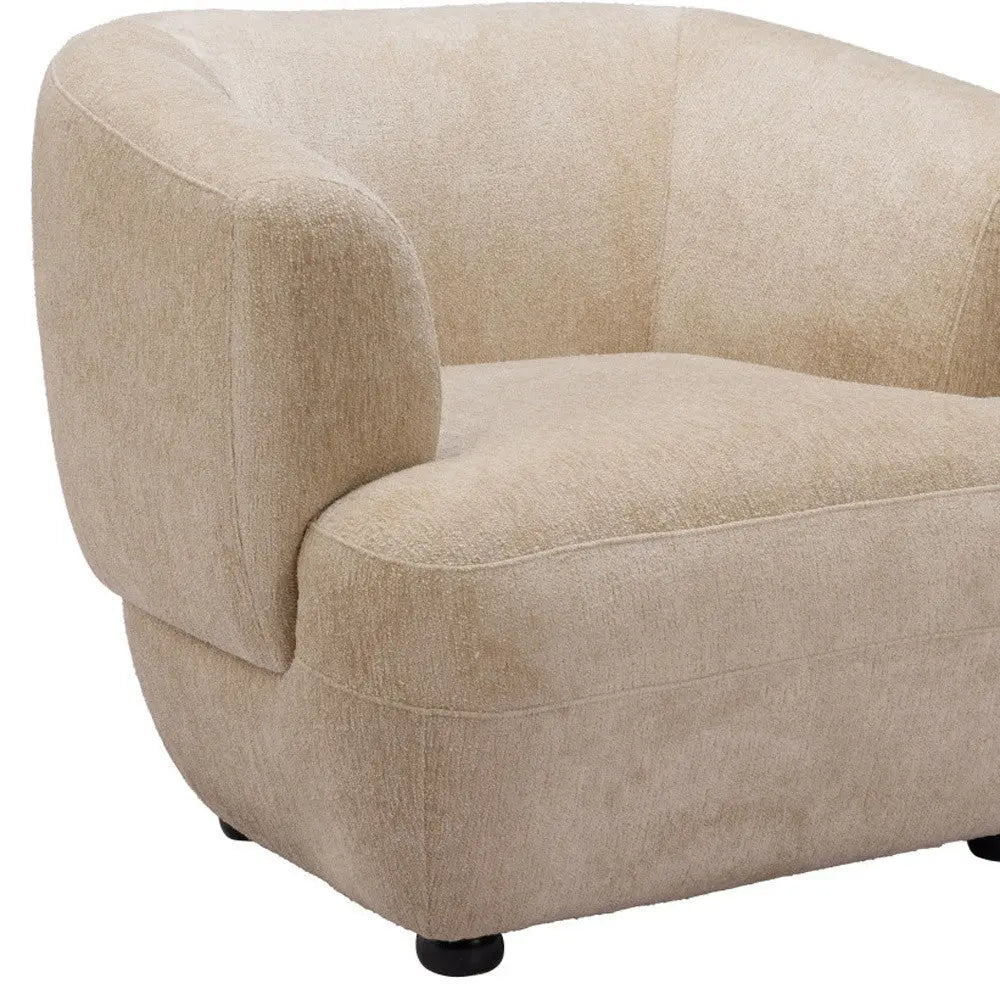 39" Beige And Black Faux Shearling And Upholstered Arm Chair Homeroots Living Room