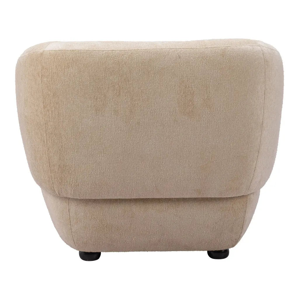 39" Beige And Black Faux Shearling And Upholstered Arm Chair Homeroots Living Room