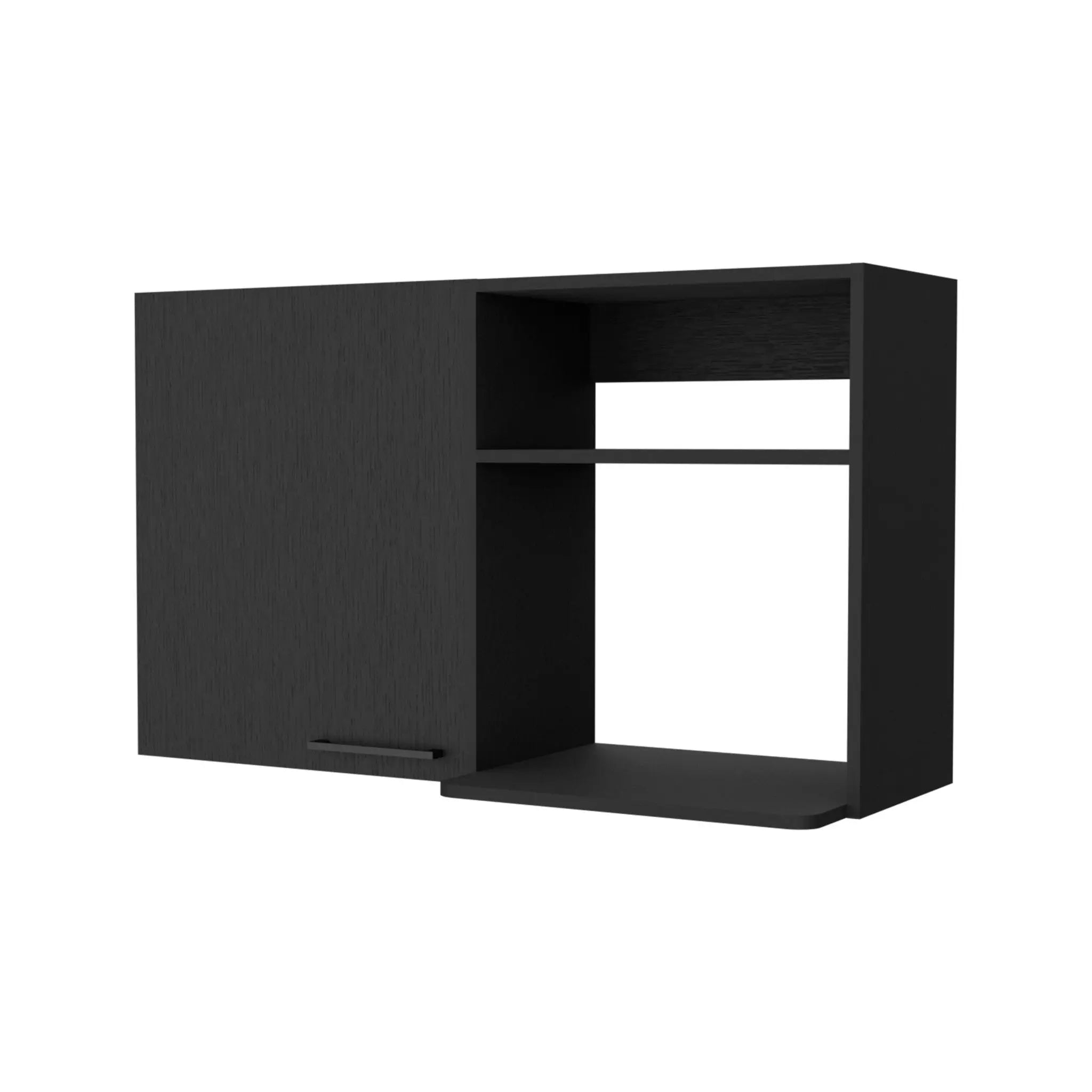 39" Black Accent Cabinet With Two Shelves Homeroots Kitchen & Dining