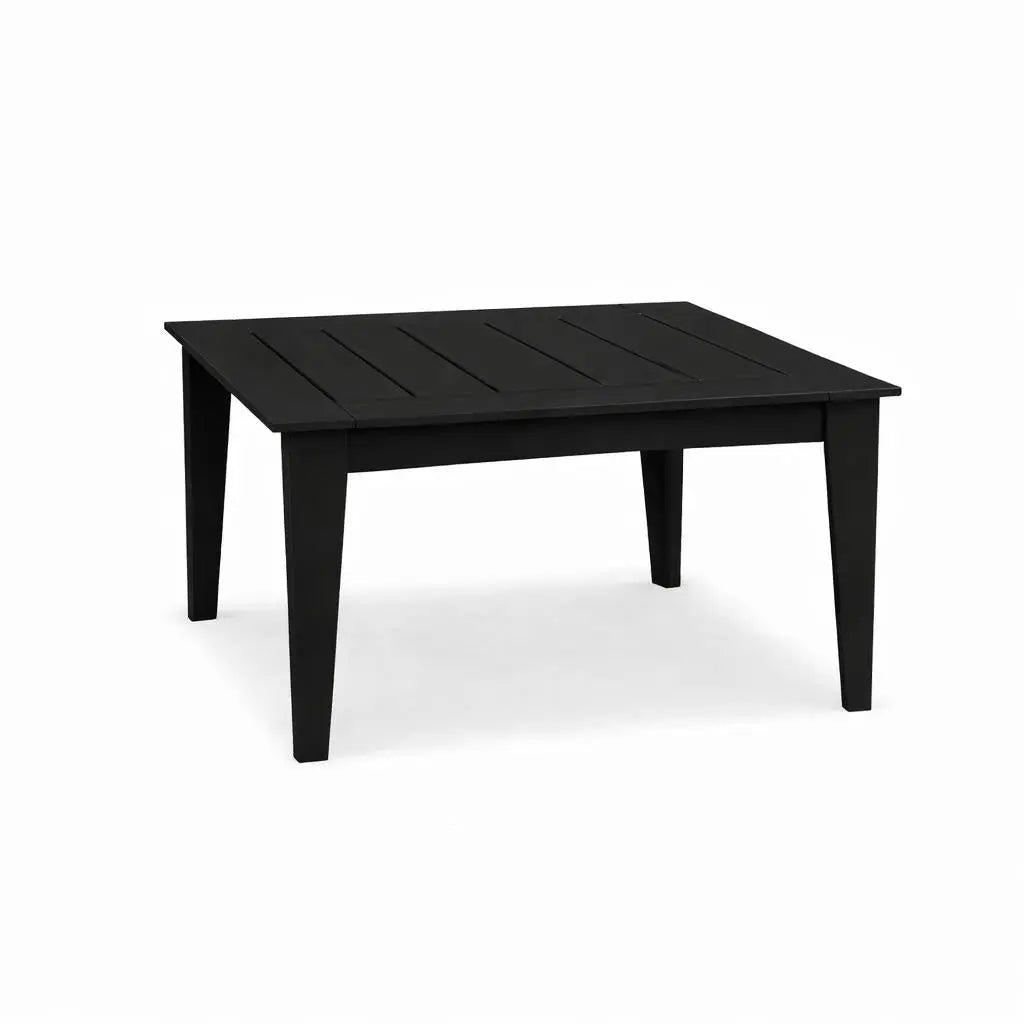 39" Black Heavy Duty Plastic Square Outdoor Dining Table Homeroots Outdoor